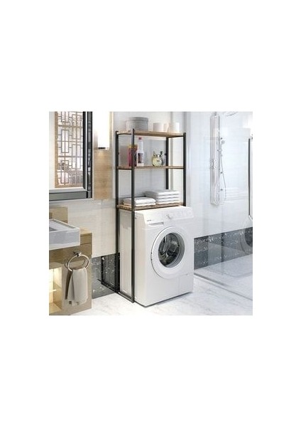 Wc Arkası Klozet Rafı 3 Raflı Banyo Düzenleyici