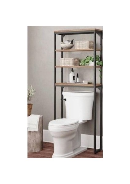 Wc Arkası Klozet Rafı 3 Raflı Banyo Düzenleyici