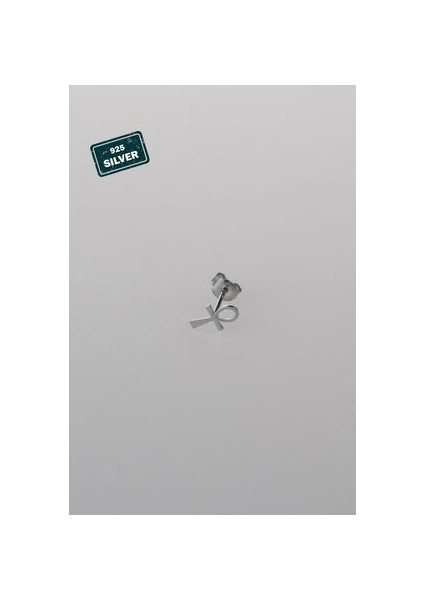 Ankh Model Gümüş Erkek Küpe