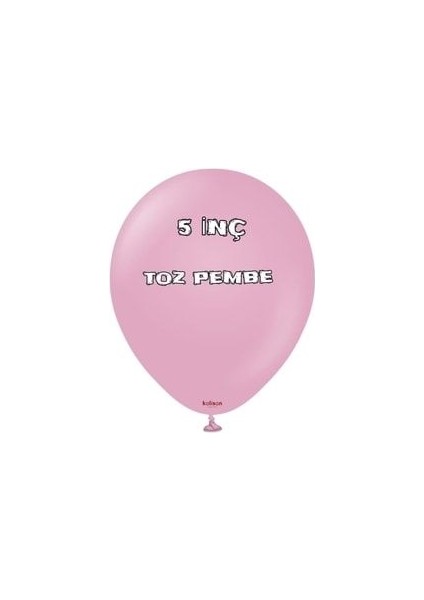 Kalisan Retro Deniz Toz Pembe 5 Inç Küçük Boy 10 Adet Retro Pastel Mat Balon