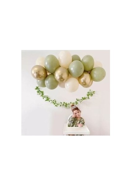 Küf Yeşili Balon Zinciri Balon Seti