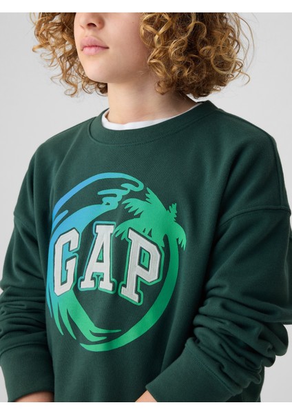 Erkek Çocuk Yeşil Gap Logo Sweatshirt