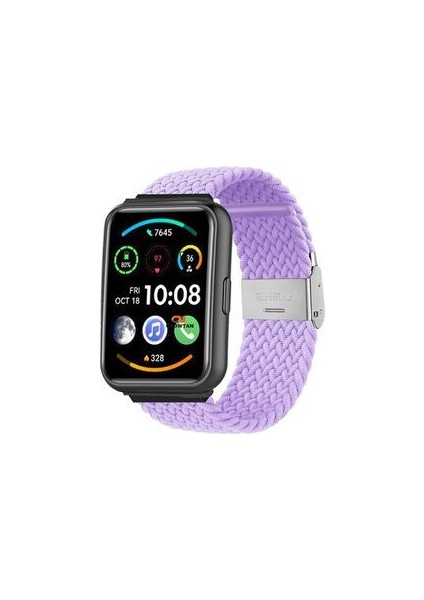 Watch Fit 2 Aktif Edition Gece Siyahı Uyumlu Likralı Bez Kumaş Kordon