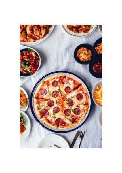22 No Pizza Tabağı Kahvaltı Tabağı Tepsisi Supla Pasta Tabağı Servis Tabağı