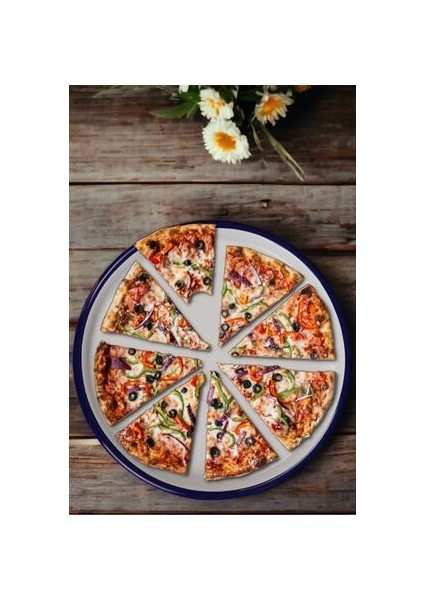 22 No Pizza Tabağı Kahvaltı Tabağı Tepsisi Supla Pasta Tabağı Servis Tabağı