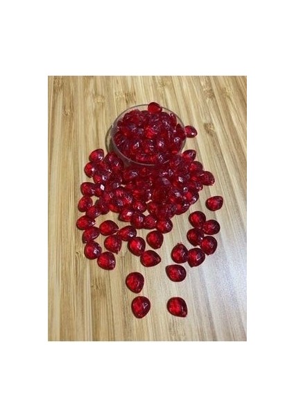 Oya, Abiye, Havlu, Takı, Örgü Vb. El Işleme Plastik Gözyaşı Damla Boncuk. 25GR. Tahmini 195 Adet.