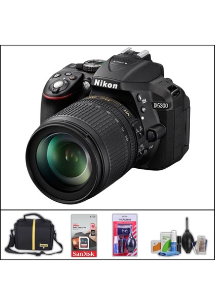 D5300 + 18 x 105 mm Vr Lens Dslr Fotoğraf Makinesi Çanta + 32 GB Sd Kart + Temizlik Kiti