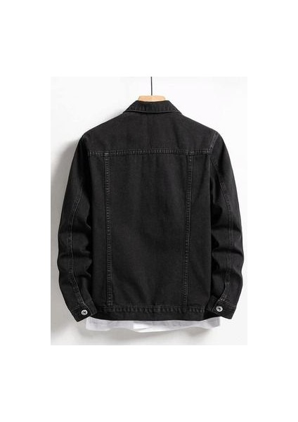 Erkek Siyah Slim Fit Kot Ceket fiyatları