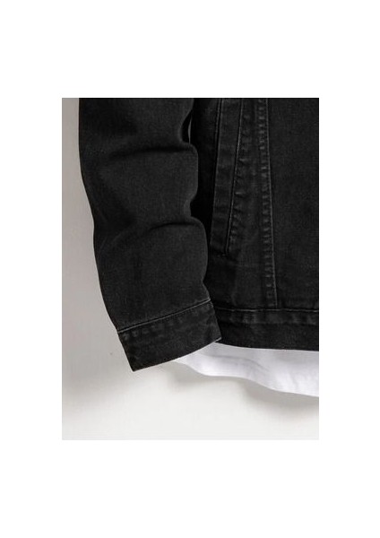 Erkek Siyah Slim Fit Kot Ceket indirimleri