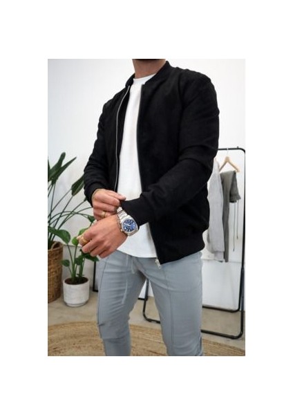 Erkek Siyah Suni Süet Ceket fırsatları