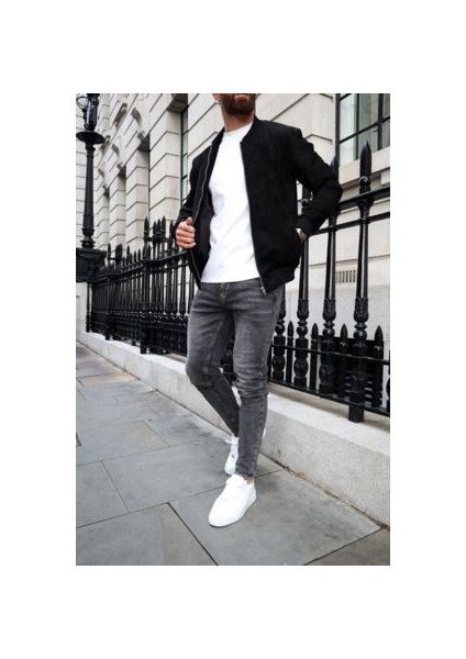 Erkek Siyah Suni Süet Ceket indirimleri