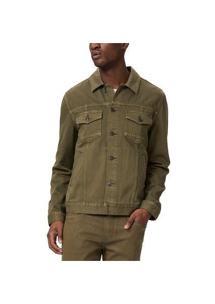 Erkek Düğmeli Çift Cepli Gabardin Açık Yeşil Ceket fırsatları
