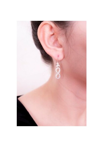 Sonsuzluk Model Zirkon Taşlı Gümüş Set