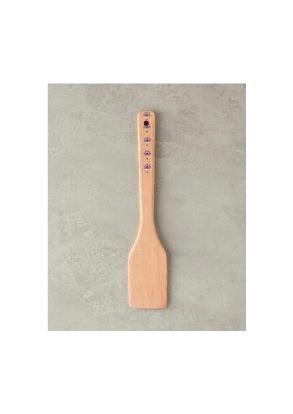 English Home Carnival Square Kayın Spatula Servis Gereci Mavi  30 cm