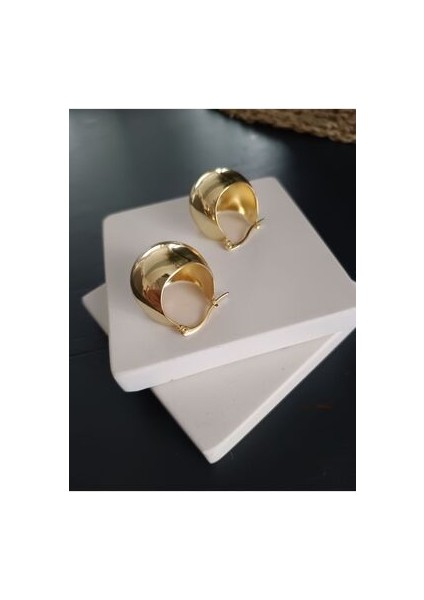 Bombeli Gold Küpe Kararmaz