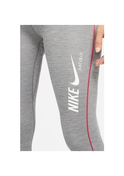 One Dri Fit Training Printed Grey Leggings Toparlayıcı 2 Iç Cepli Gri Tayt modelleri