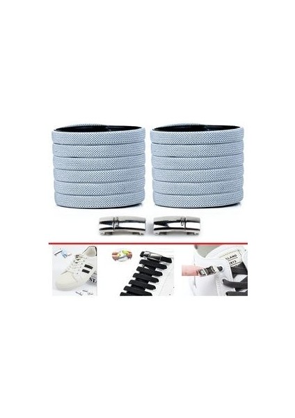 Takbırak Mıknatıslı Lastikli Ayakkabı Bağcığı, Akıllı Bağcık, Bot Çocuk Spor Converse Bağcık