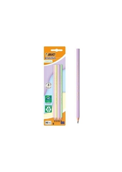 518980 Evolutıon Pastel Kurşun Kalem 5'li Blister