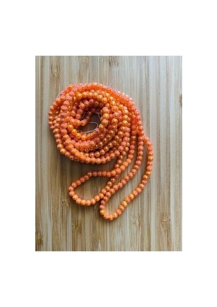 4mm Plastik Inci Boncuk 2 Dizi. Yaklaşık 400 Adet. Janjan Somon