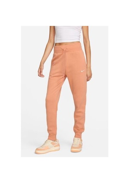 Sportswear Phoenix Fleece High Rise Kadın Turuncu Eşofman Altı