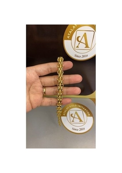 22 Ayar Altın Kaplama Birebir Kuyumcu Model Bileklik