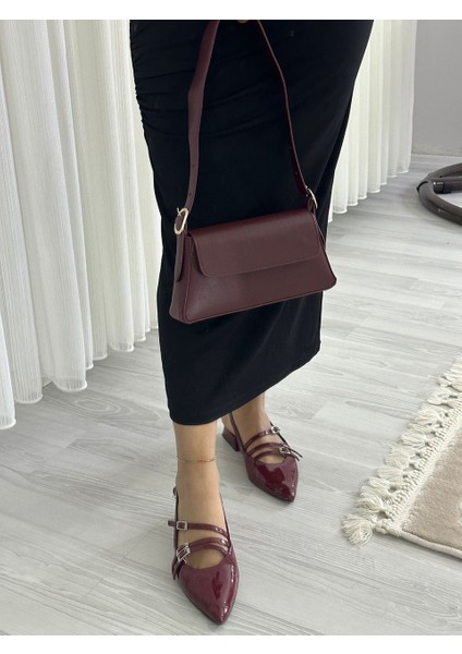 ZM Collection Bag Shopping Bordo Kadın Sade Şık El ve Kol Çantası