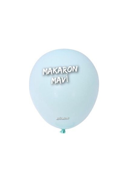 Makaron Mavi Balon 12 Inç 30 cm 10 Adet Makron Soft Balon fiyatları