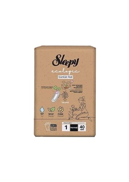 Ekolojik Günlük Ped Ekonomik PAKET40 Li