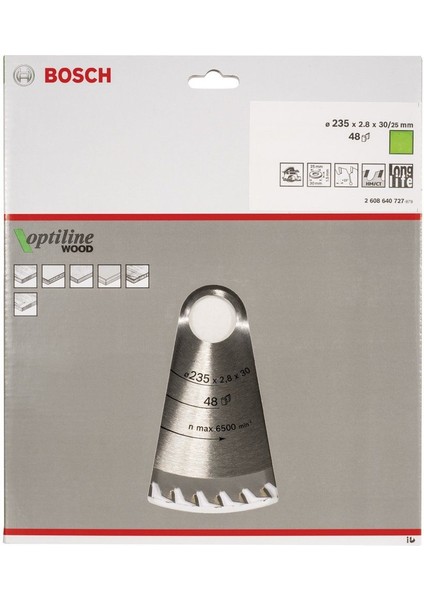 - Optiline Serisi Ahşap Için Daire Testere Bıçağı 235*30/25 48 Diş fiyatları
