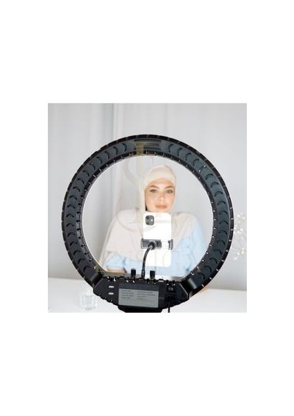18INÇ Ring Light Youtuber Tiktok LED Çantalı ve Kumandalı 3 Telefon Tutucu Makyaj Işığı+2.1 M Tripod fırsatları