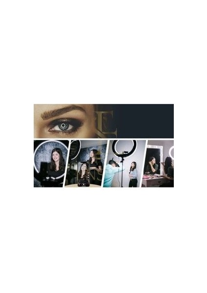 18INÇ Ring Light Youtuber Tiktok LED Çantalı ve Kumandalı 3 Telefon Tutucu Makyaj Işığı+2.1 M Tripod indirimleri