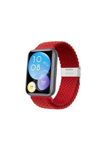 Watch Fit 2 Active Edition Sakura Pembesi Uyumlu Likralı Bez Kumaş Kordon