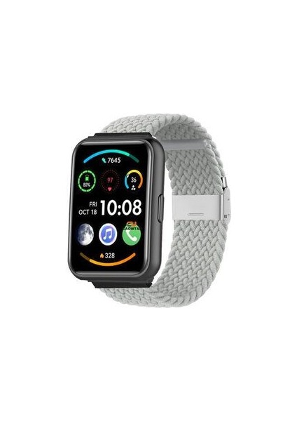 Watch Fit 2 Aktif Edition Gece Siyahı Uyumlu Likralı Bez Kumaş Kordon