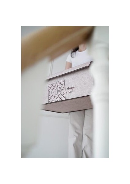 3 Adet Keçe Kapaklı Çok Amaçlı Baza Kutu 50X40X19 cm fiyatları