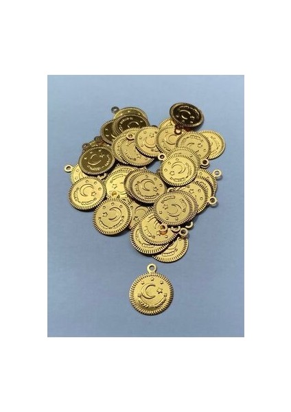 Ay Yıldız Ince Plastik El Işleme Pul 16MM. 15GR. 140-145 Adet. Gold.