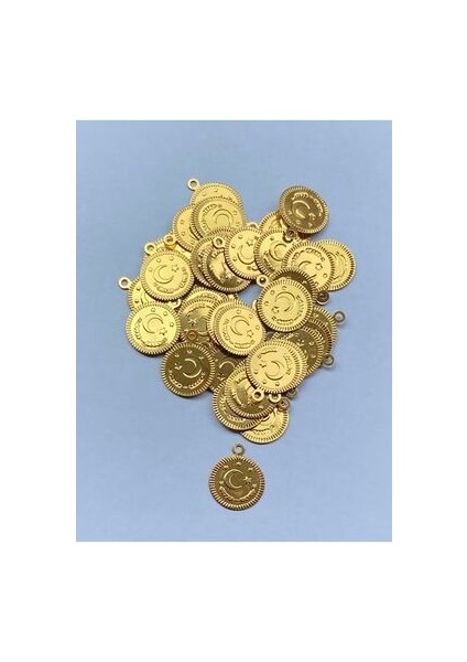 Ay Yıldız Ince Plastik El Işleme Pul 16MM. 15GR. 140-145 Adet. Gold. modelleri