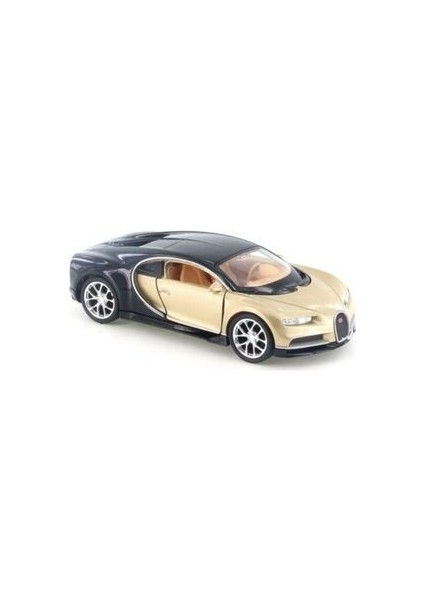 Lisanslı Bugatti Chiron Metal Model Araba 1:32-1:34 Çek-Bırak Mekanizmalı Mavi indirimleri