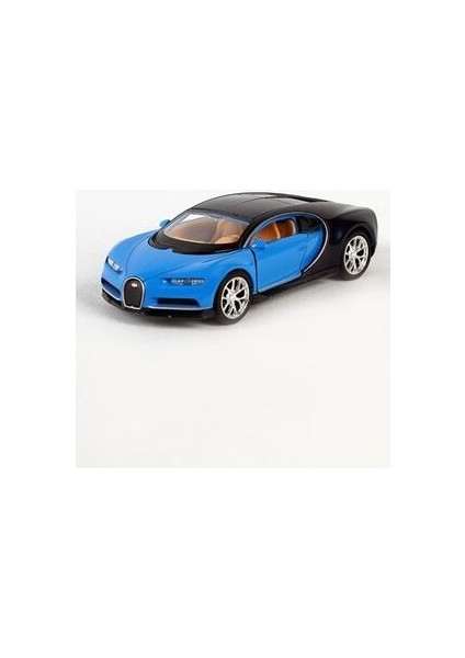 Lisanslı Bugatti Chiron Metal Model Araba 1:32-1:34 Çek-Bırak Mekanizmalı Mavi fiyatları