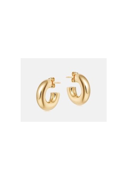 Ithal Bombe Detay Gold Küpe