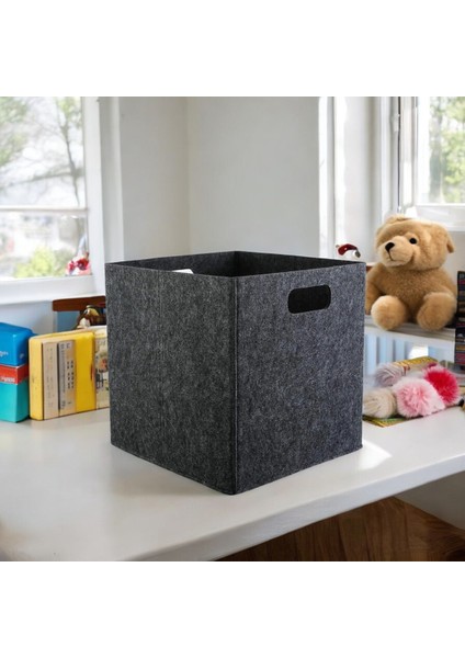 Çok Amaçlı Keçe Kutu 3 Adet Organizer Dolap Içi Düzenleyici Organizer 3mm Keçe 32 x 32 x 32 cm