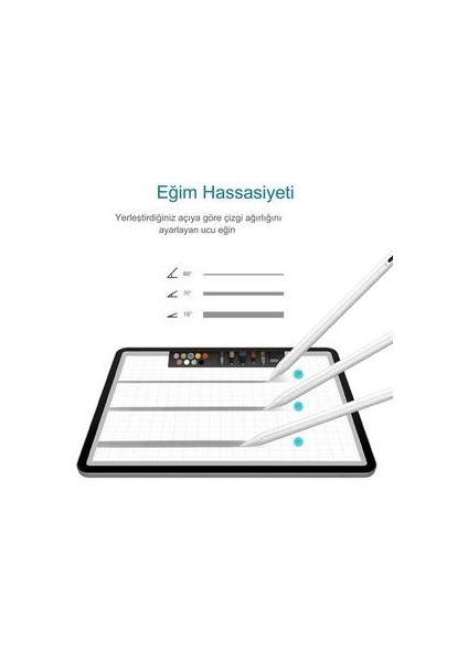 Apple Ipad Pencil Tablet Kalemi Ipad7-8-9-10 Ipad Air3-4-5 Ipad Pro3-4-5-6 Ipad Mini Uyumlu Beyaz modelleri