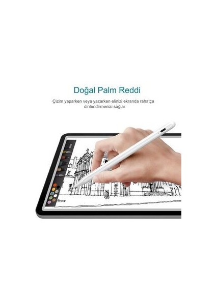 Apple Ipad Pencil Tablet Kalemi Ipad7-8-9-10 Ipad Air3-4-5 Ipad Pro3-4-5-6 Ipad Mini Uyumlu Beyaz fırsatları