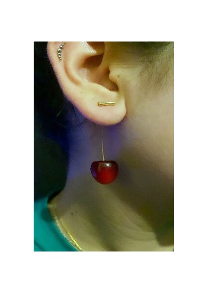 Çelik Altın Kaplama Kiraz Küpe fırsatları