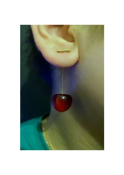 Çelik Altın Kaplama Kiraz Küpe indirimleri