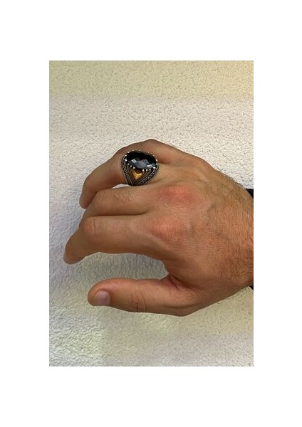 Pençe Model Zirkon Taşlı Gümüş Erkek Yüzük