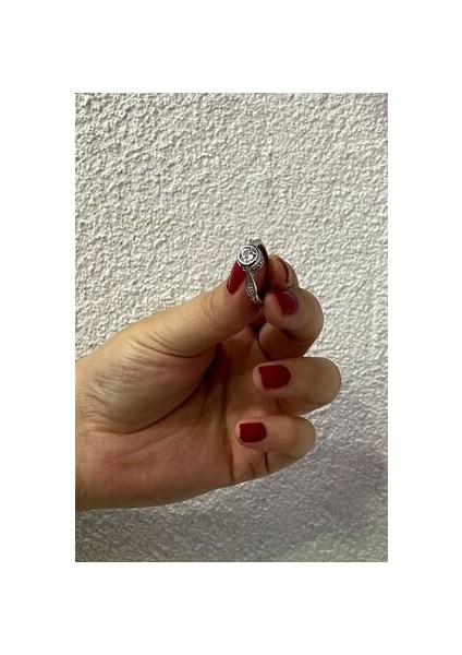 Tektaş Model Zirkon Taşlı Gümüş Yüzük fiyatları
