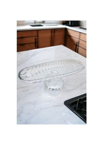 Santa Kayık 40 cm Ayaklı Sunumluk Servis Tabağı
