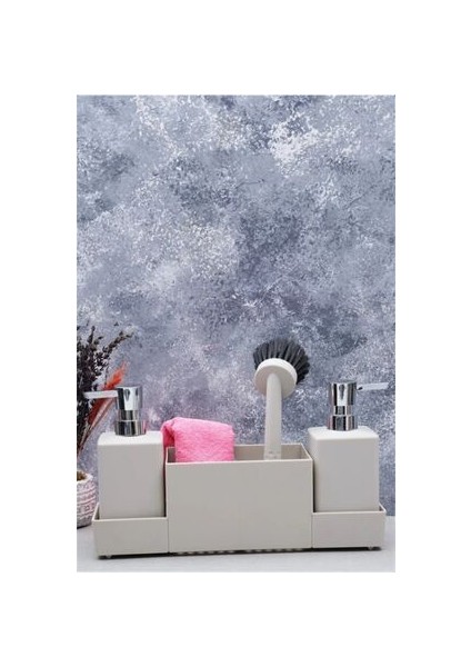 Meliore Akrilik Sıvı Sabunluk 4'lü Mutfak Sabunluk (Havlu Dahil Değildir)