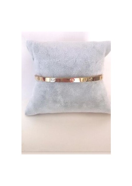 Çelik Cartier Gold Ince Model Taşlı Bileklik fırsatları