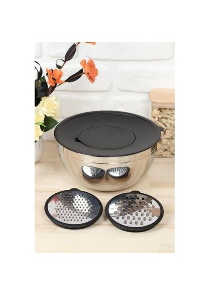 Pratico 5 Parça Rendeli Karıştırma Kabı 24 cm TR-2514